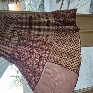 100% Cotton Bohemian Patchwork Maxi Skirt